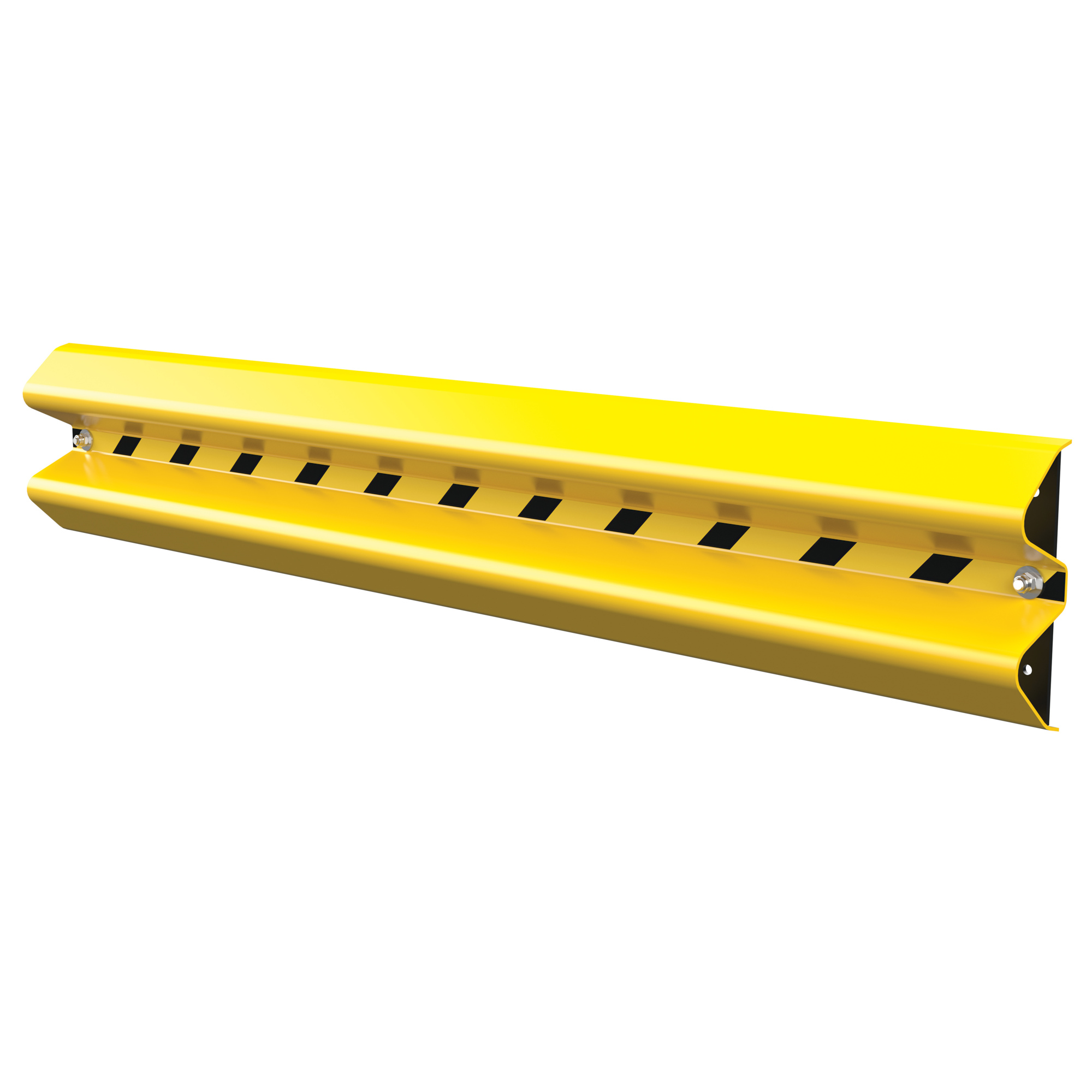Vestil Steel Guard Rail Wall Mount - 72in. Length, Yellow, 10,000-Lb. Impact Capacity, Model# GR-H2R-WM-6-YL